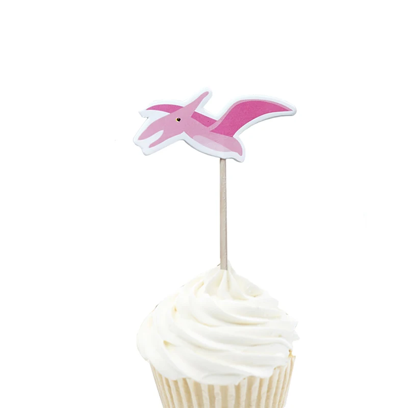 24 шт./48 шт. симпатичный крутой динозавр вулкан капкейк Топпер для украшения торта