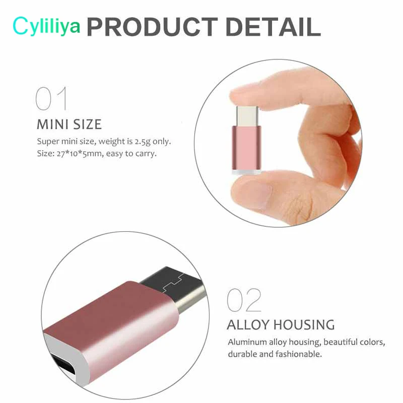500pcs Usb Type C Adapter Micro To Usb-C 3.1 Fast For Oneplus 5t 5/Lg V30 G6/Sony Xperia Xz/Samsung Galaxy S8 Mate 10 9 | Мобильные