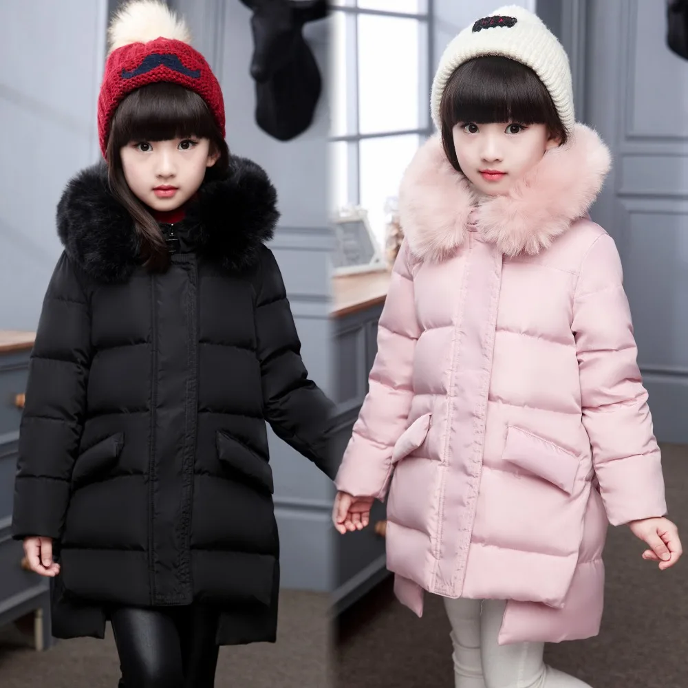 2020 модные зимние пуховики/пальто для девочек пальто маленьких плотная теплая
