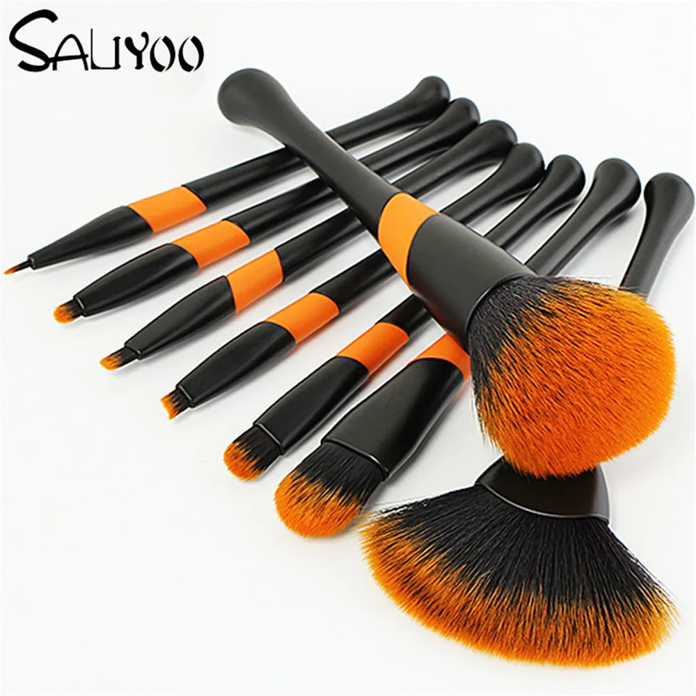 New 8PCS Professional Makeup Brushes Set Foundation Eyeshadow Eyebrow Blush Lip Fan Powder Brush Cosmetic Tools | Красота и здоровье