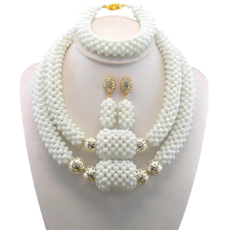 2017 Свадебный костюм в нигерийском стиле эффектные ювелирные изделия для женщин