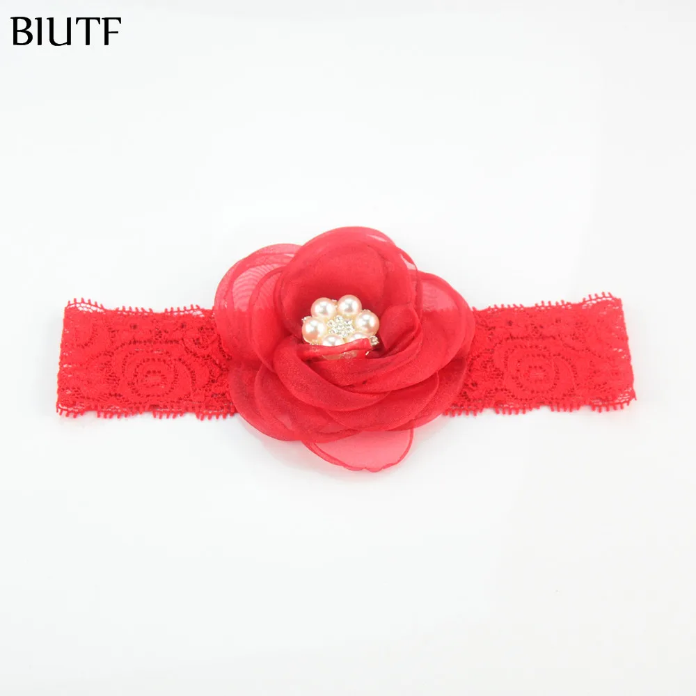 Великолепная кружевная эластичная повязка на голову 5 шт./лот шелковая шифоновая