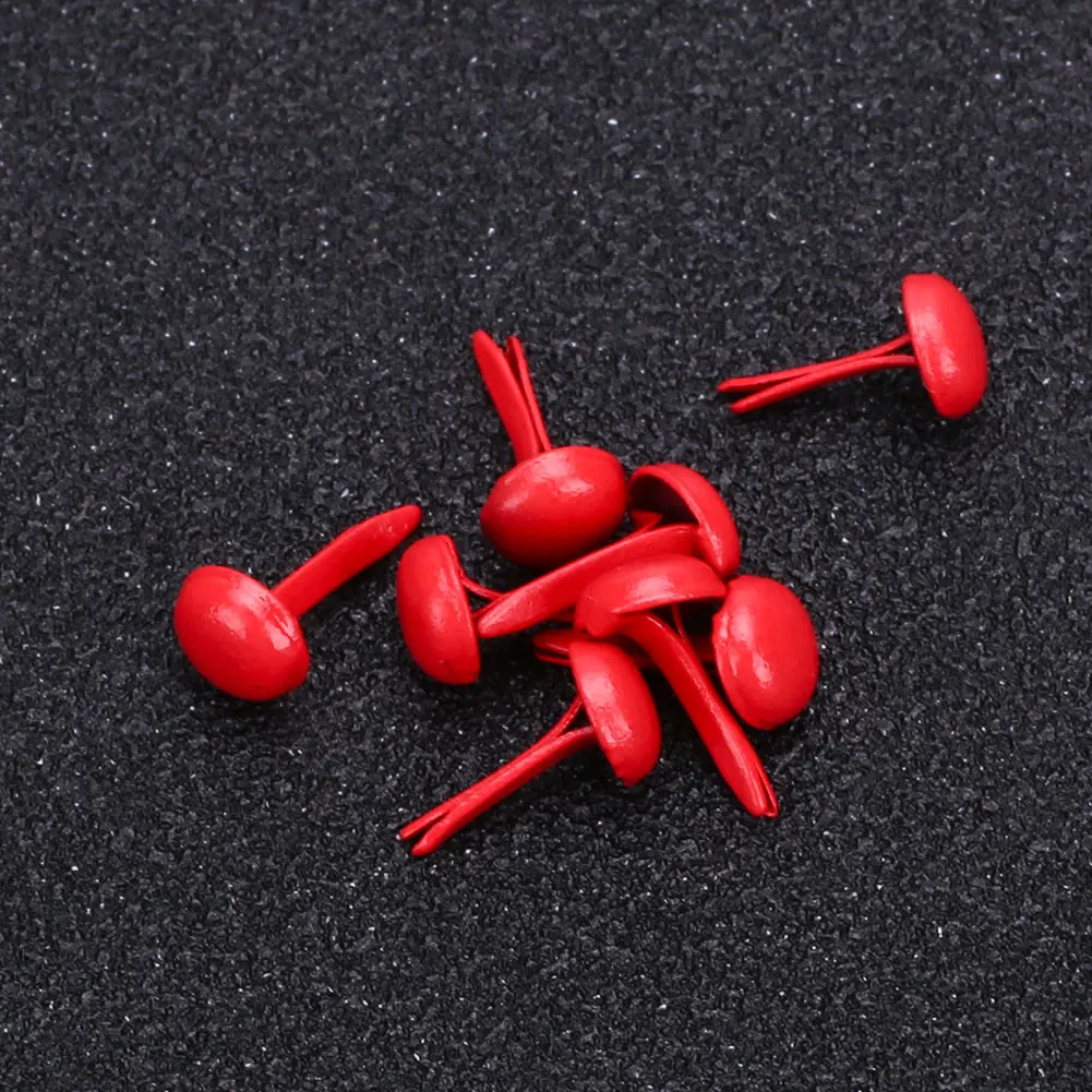 5X8MM Rose Red DIY 50 шт. металлические вращающиеся пуговицы Brads аксессуары винтажная живопись штифтики для скрапбукинга 8 видов цветов дома ручной работы аксессуары - Цвет: 5X8MM Rose Red