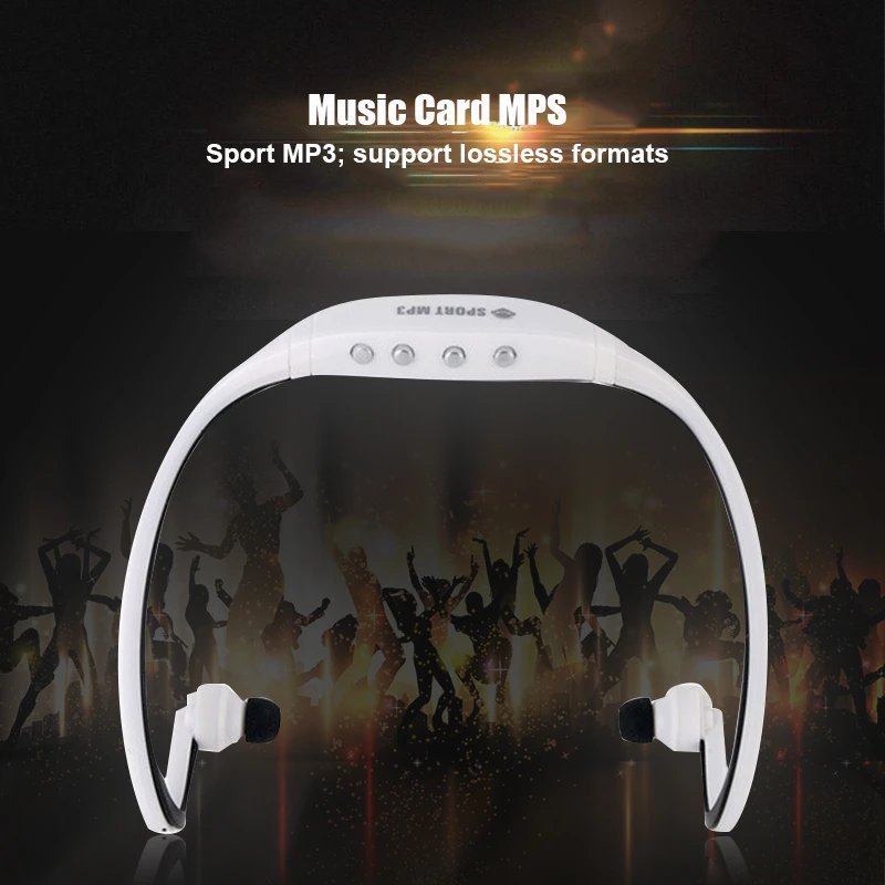 Беспроводной портативный MP3 спортивный музыкальный плеер с TF слотом для карты, наушники, наушники для бега, гарнитура MP3