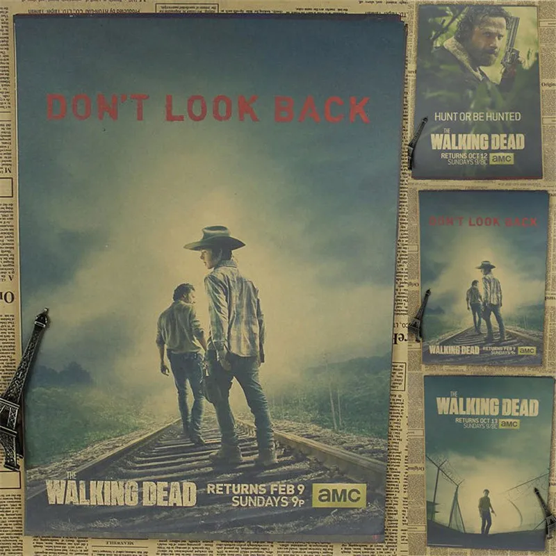 Винтажная Классическая ТВ-серия Ходячие мертвецы ретро-постер к фильму