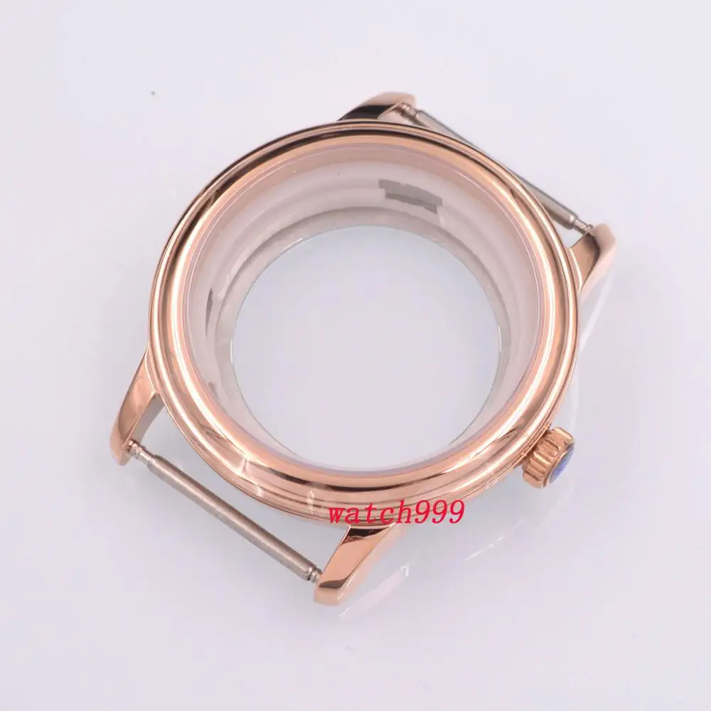 

40mm sapphire crystal Rose gold watch Case solid stainless steel ETA 2824 2836 Miyota 8215 821A Movement DG2813
