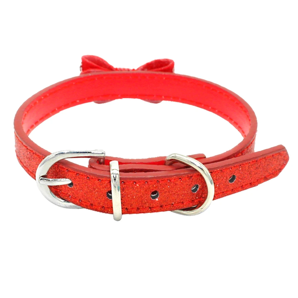 Ошейник для чихуахуа ошейники маленьких собак блестящий ошейник кожаный щенков