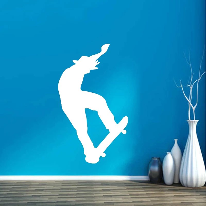 Skate Skateboard Boy Kid Room Decal Removable Wall Art Vinyl Sticker Дом и сад