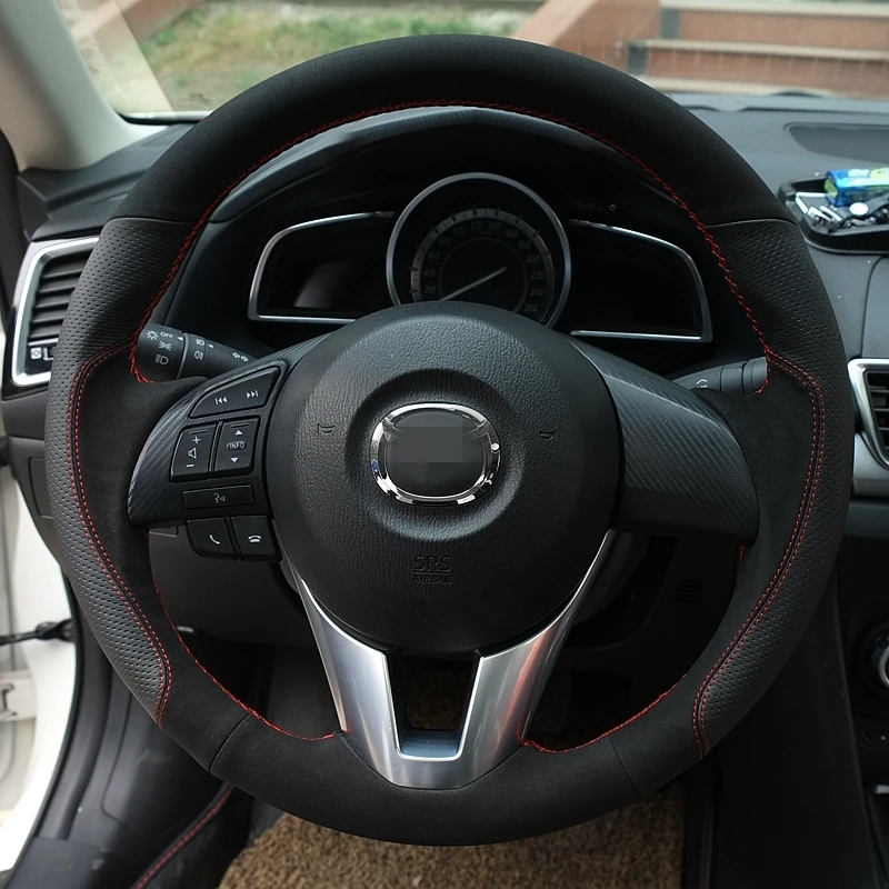 Фото Обложка рулевого колеса ручной работы BANNIS для Mazda CX-5 CX5 Atenza, новинка 2014, Mazda 3 CX-3 2016 №4