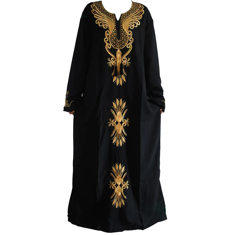 Кафтан Jilbabs и мусульманская одежда с вышивкой женские исламские платья женский