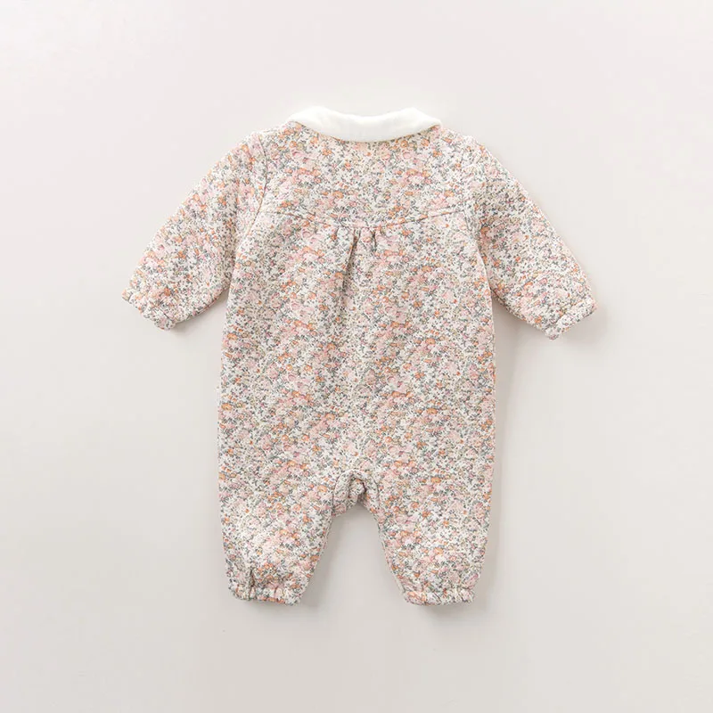 Детский хлопковый комбинезон с цветочным принтом DB5573|born baby|cotton rompersromper toddler |