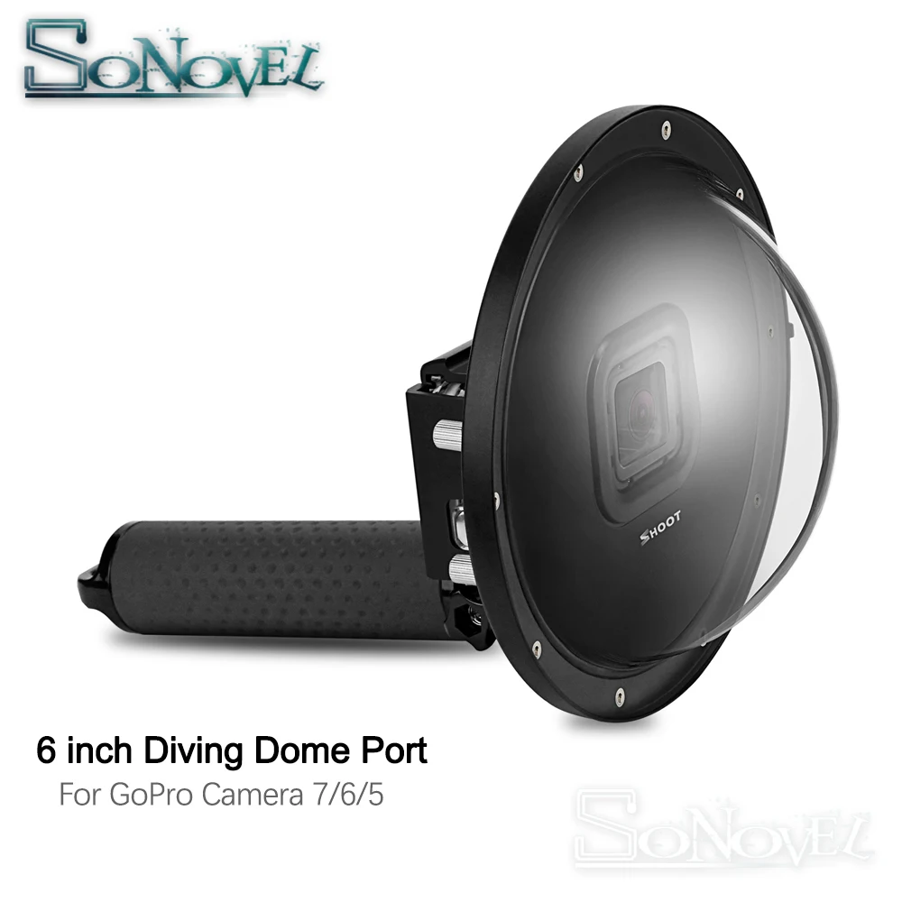 6 inch Diving Dome for Gopro Hero 7 5 Black Action Camera With Waterproof Case Go Pro Lens Port GoPro Accessory | Электроника