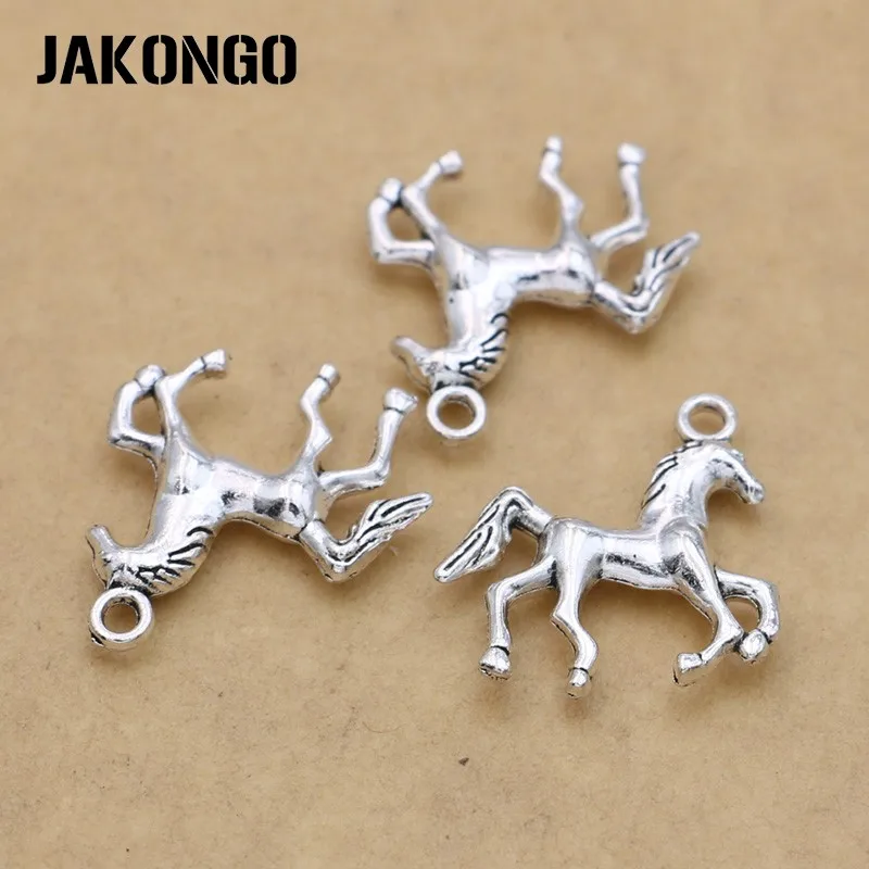 Подвеска лошадь из античного серебра JAKONGO для изготовления ювелирных изделий