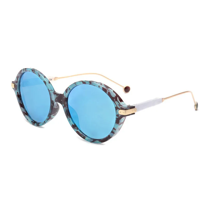 2018 Retro punk Sunglasses Women Men Round Metal Frames Sun Glasses Gold Punk Gothic Eyewear UV400 with box FML | Аксессуары для