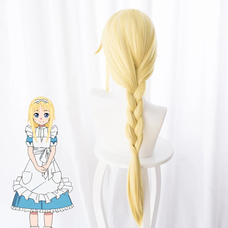 Искусственные парики для косплея Sword Art Online Alicization SAO Alice Synthesis Thirty 80 см с золотой