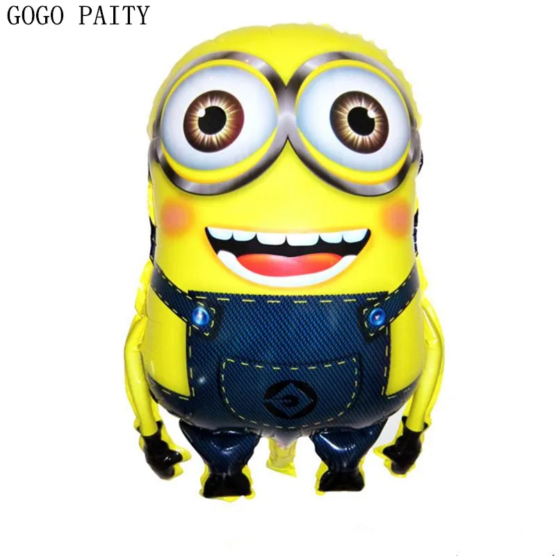 GOGO PAITY Free shipping hot small yellow people aluminum balloon children birthday party decoration supplies wholesale | Дом и сад