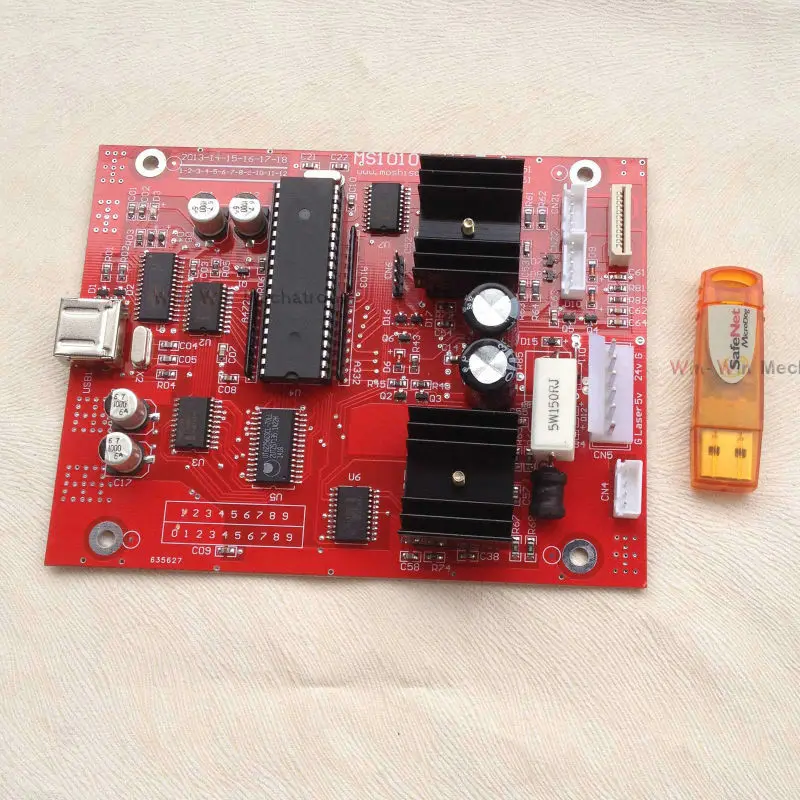 Moshi MS10105 V4.7 основная плата Co2 лазерный гравер резак машина + ключ английский|english