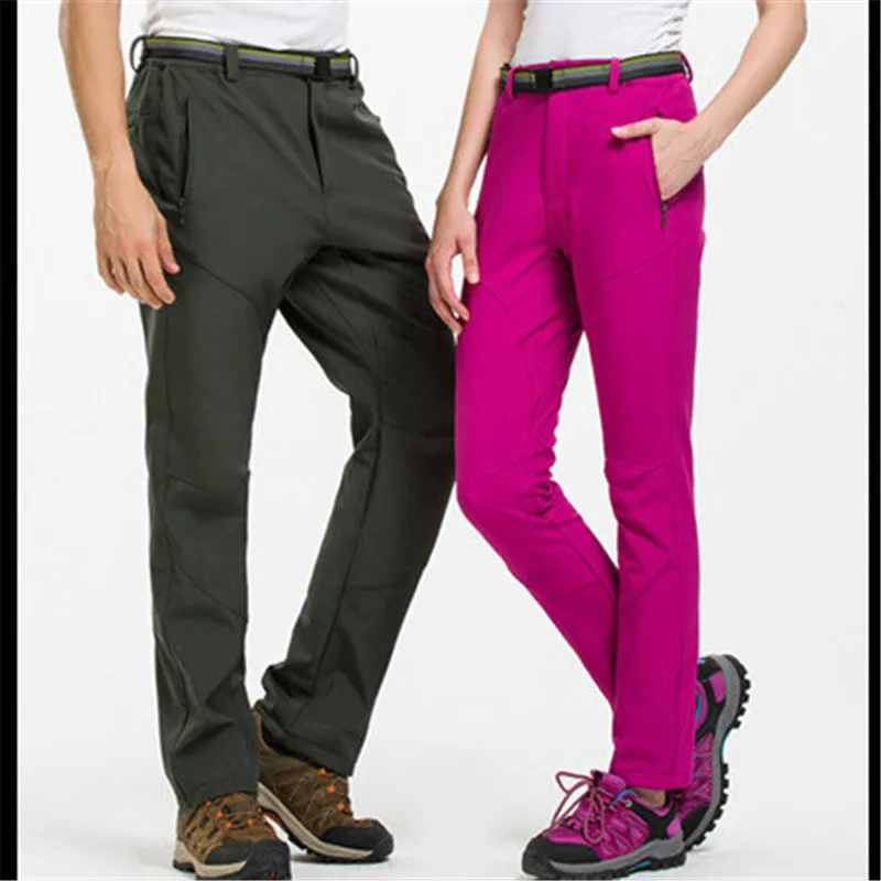 Тире Пхард Для женщин толстый теплый флис softshell Брюки для девочек Рыбалка Кемпинг