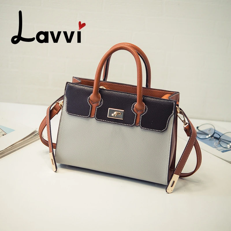 Новинка 2017 Марка Дизайнер Классическая замка форме ПУ Топ-ручка сумка через