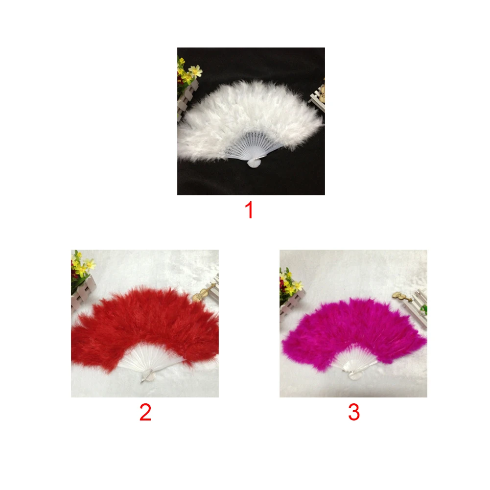 Традиционный веер из перьев в китайском стиле для танцев реквизит свадебной