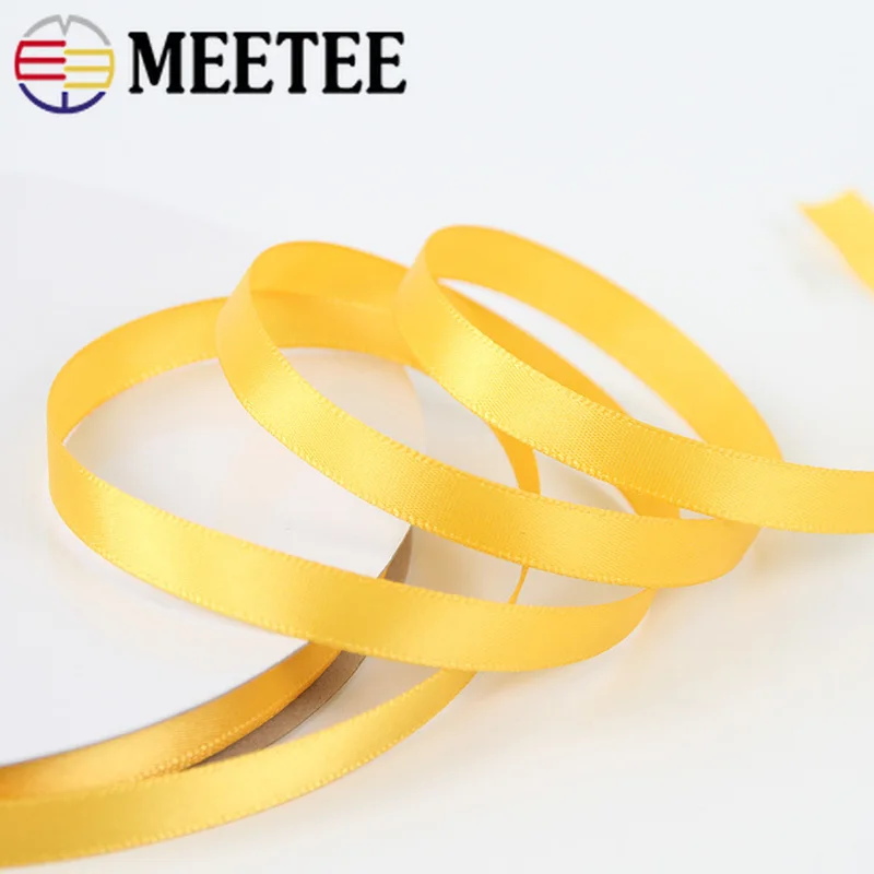 Meetee 0 6-5 см в ширину 91 м (1/4-3/5 &quot) Рождественская лента на День Благодарения желтая