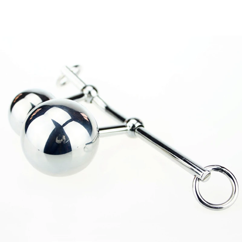 Женский анальный влагалище двойной шарик штепсельная вилка в стали пояса