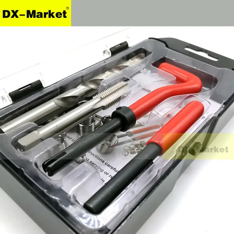 Набор для ремонта мелкой резьбы m14 * 1 25 p инструменты катушки|tool shell|thread count sheet settool