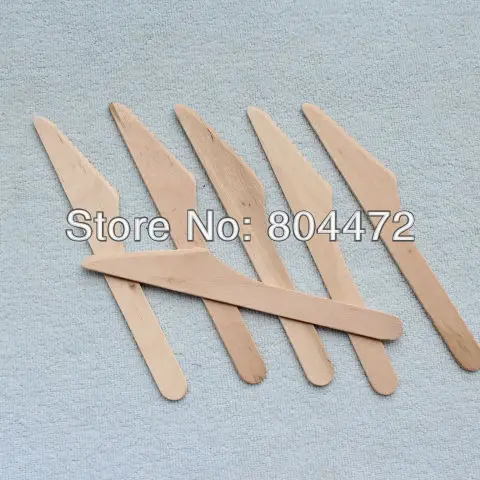 50 наборов Эко дружественных одноразовые деревянные столовые приборы Тяжелый Вес