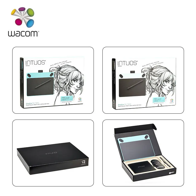 1 год гарантии Wacom Intuos Draw CTL 490 цифровой графический рисунок планшеты Pad 2048 уровней