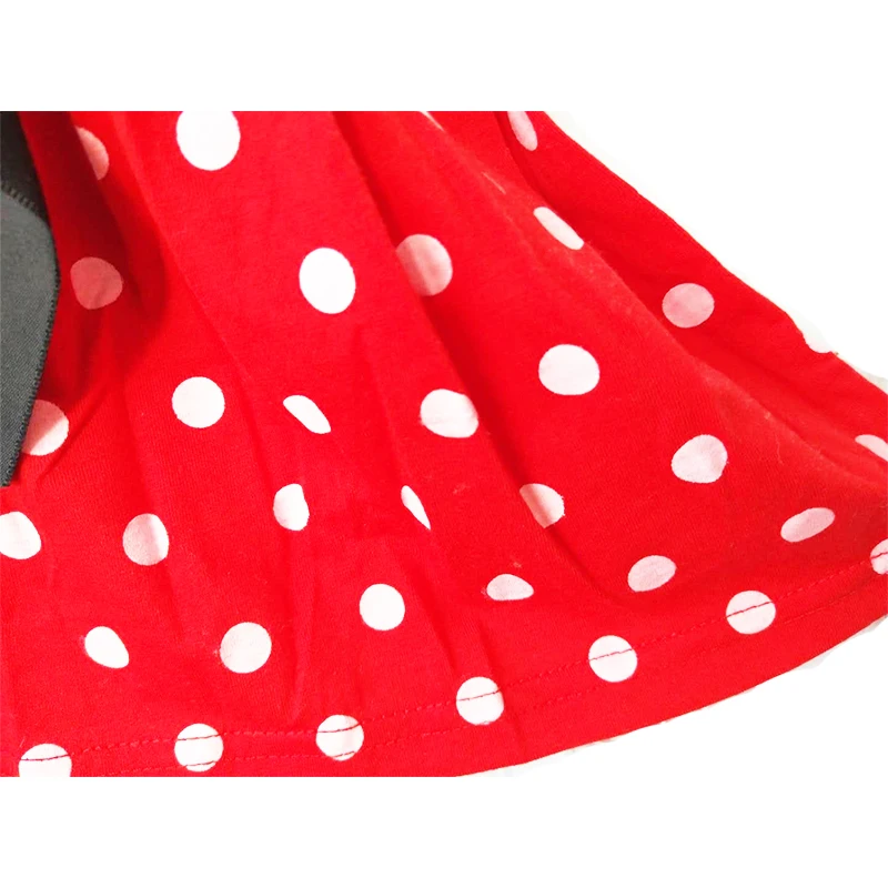 Disney Mickey Kids Dresses Girls New Fashion Minnie Wave Point Cotton Short Summer T Shirt Vest Big For Maotou Beach Party | Детская