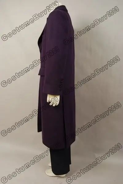 Бэтмен Темный рыцарь Джокер косплей костюм шерсть фиолетовый плащ куртка