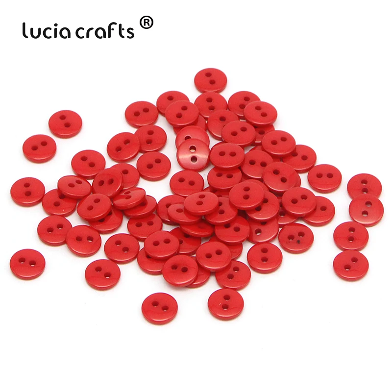 Lucia crafts 100 шт 10 мм круглые полимерные пуговицы для декоративных украшений DIY шитье скрапбукинг аксессуары для одежды E0509