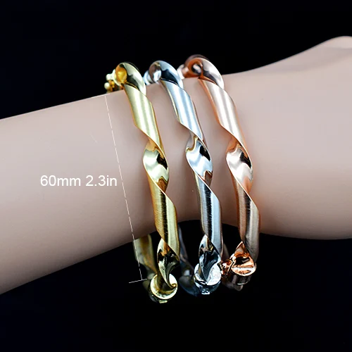 Bangle Set 60mm Солнечные ювелирные изделия круглые браслеты Набор для Женский Браслет-манжета для вечерние юбилейные ювелирные изделия подарок богемные ювелирные изделия - Окраска металла: Bangle Set 60mm