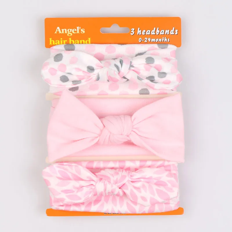 3 шт./лот детские детская одежда для девочек повязка ухо Hairband узел Головные уборы