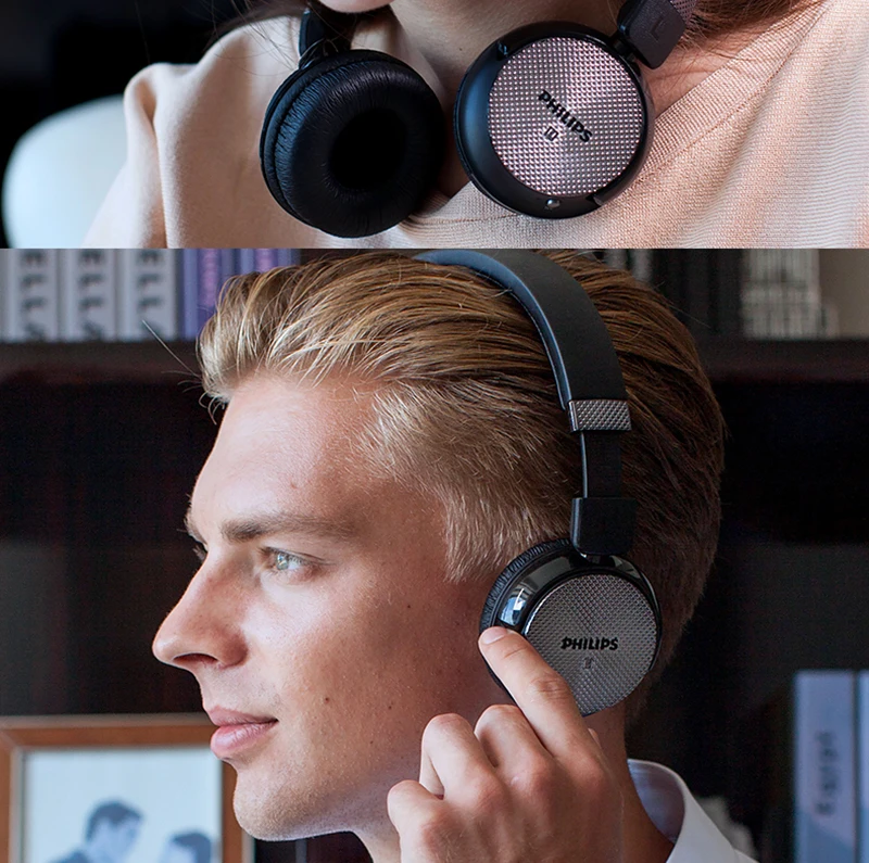 Оригинальные беспроводные bluetooth-наушники Philips Shb8850 с активным шумоподавлением Nfc гарнитура с микрофоном для S9 S9 Plus