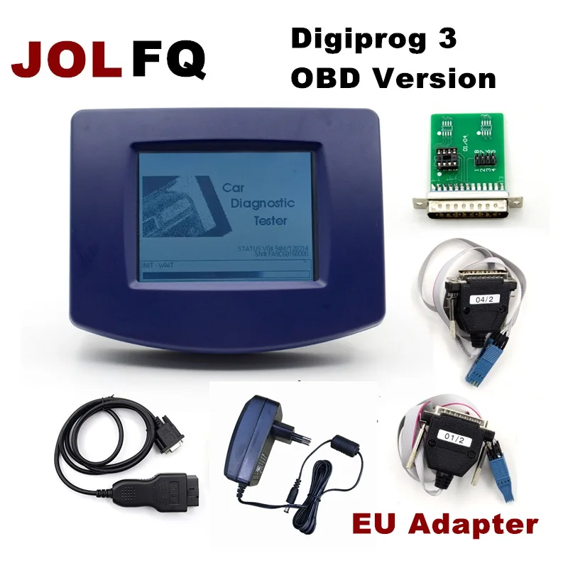 OBD EU Adapter Профессиональный Digiprog 3 V4.94 2 года гарантии Digiprog III 4,94 автомобилей коррекции одометра Пробег смена инструмента Digiprog3 - Цвет: OBD EU Adapter