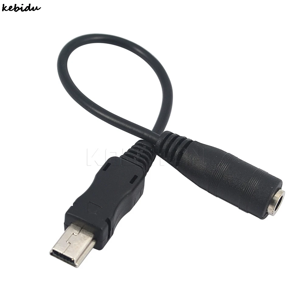 Kebidu Новый мини-USB штекер на гнездо 3 5 мм аудиокабель шнур для активного зажима