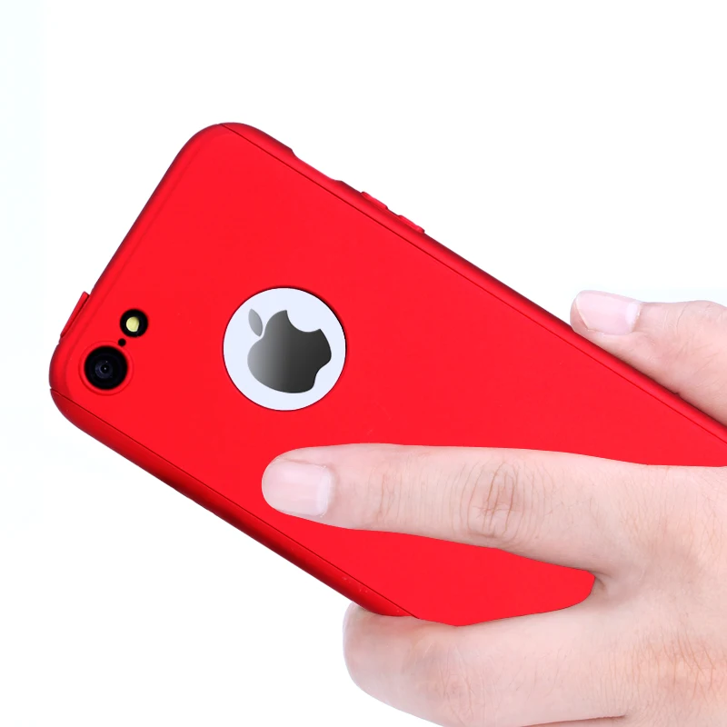 5S Роскошный Жесткий матовый чехол для телефона на 360 градусов iPhone 5 6 6S 7 8 Plus X XS