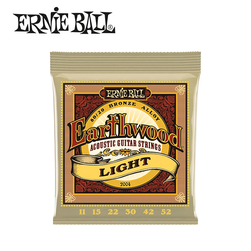 Оригинальный Ernie Ball 2004 Earthwood 80/20 бронзовые световые акустические гитарные струны