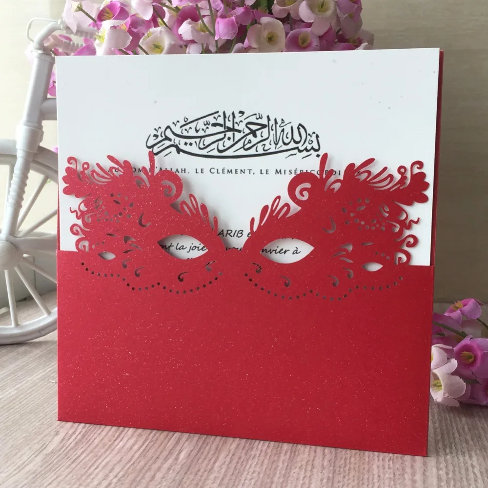 40 шт./лот забавная маска шаблон пригласительная карточка карнавальное украшение