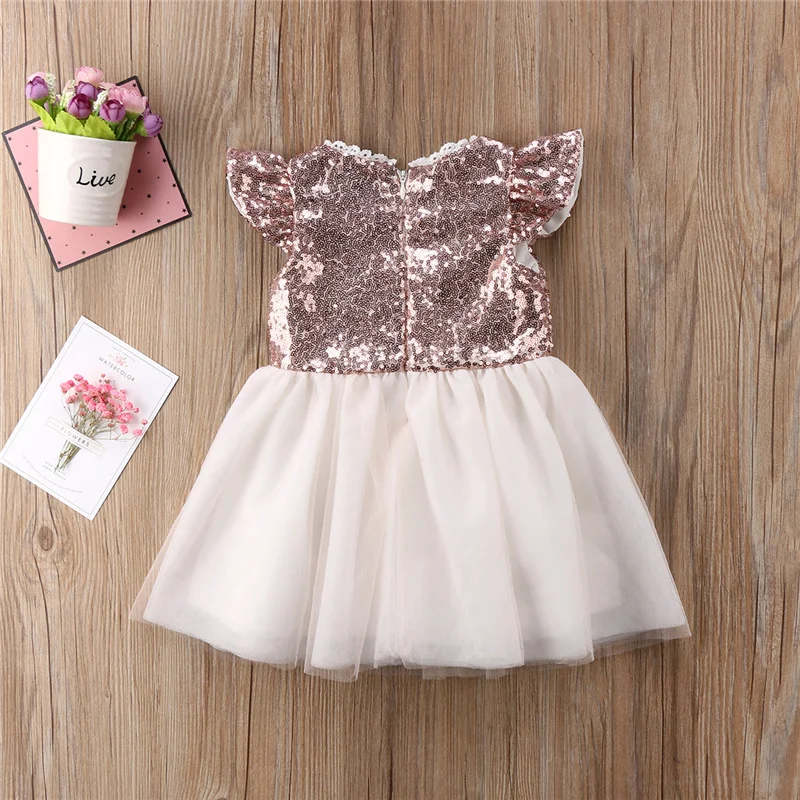 Emmababy 1-6Y Children baby girl fashion princess Sequins dress Kid bebe girls Bowknot Party Pageant Gown Dresses | Детская одежда и