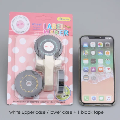 white upper lower Motex производитель этикеток ручная машинка DIY резка тиснение тег машина лента украшения Скрапбукинг корейские канцелярские принадлежности - Цвет: white upper lower