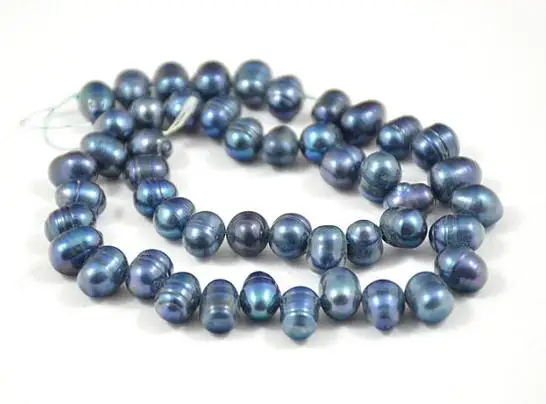 

Unique Pearls jewellery Store,Blue Freshwater Pearl Cultured Pearl 7-8mm Loose Beads LC3-0135