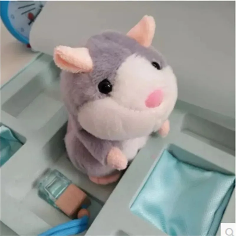 15cm Cute Walking Russian Talking Hamster Wooddy Time Stuffed Plush Animal Dolls Speaking Educational Toy Repeat Sound Language | Игрушки и