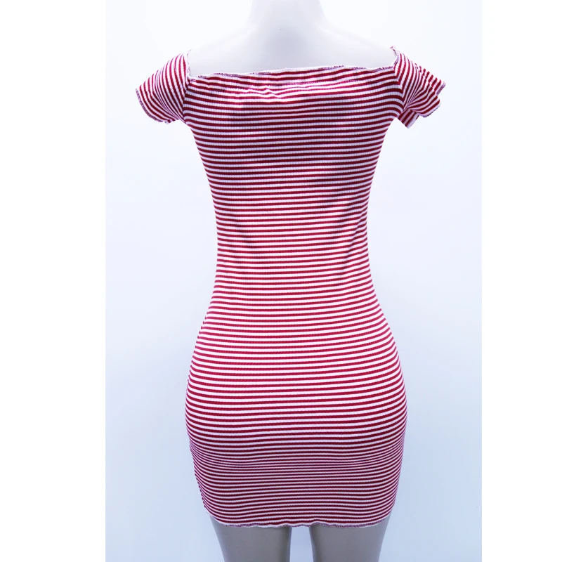 Платье в полоску с открытыми плечами платье футляр приталенных дамских платьев