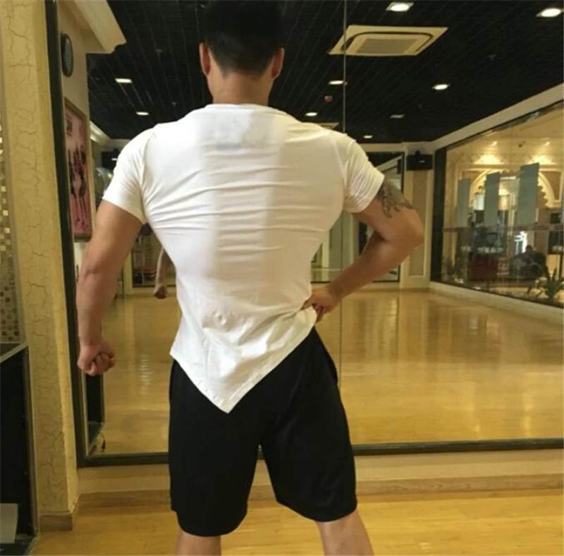 Мужская футболка Rashgard GYM, быстросохнущая Спортивная футболка для бега, Мужская футболка для фитнеса, спортивная одежда для спортзала, уличная футболка для тренировок