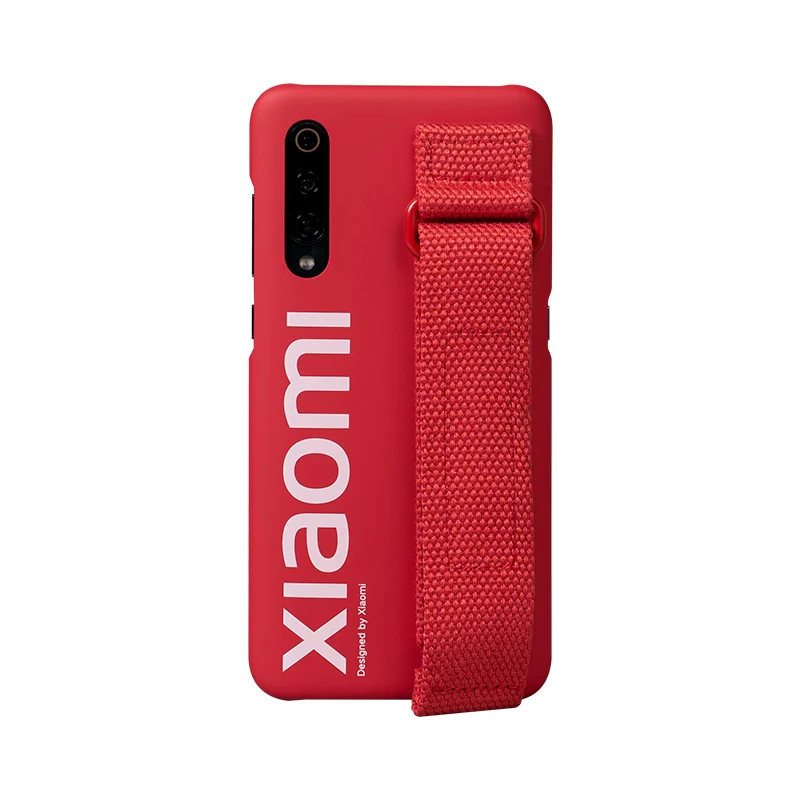 Оригинальный чехол xiaomi mi 9 100% Официальный защитный силиконовый с ручным ремешком