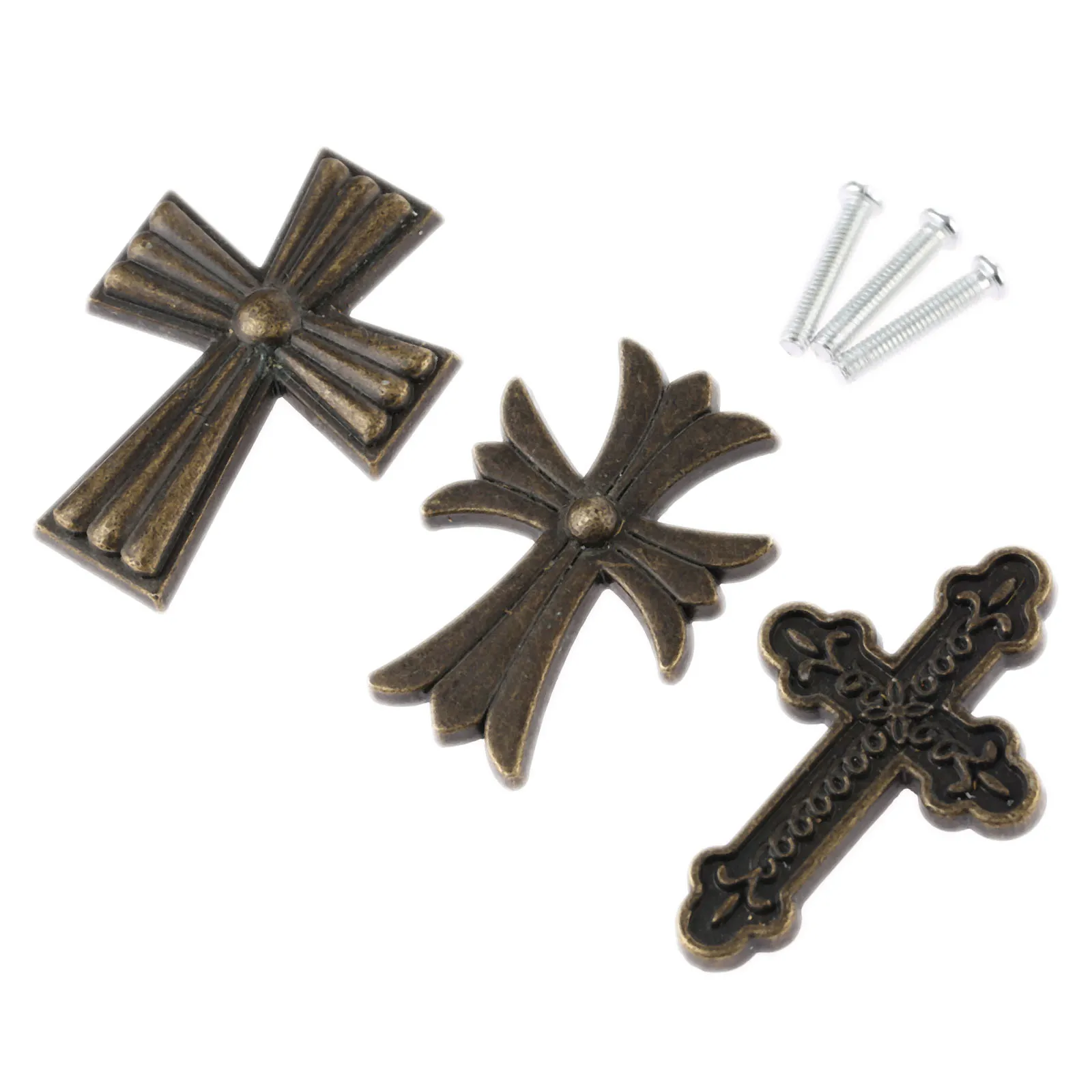 1 шт. мебель обрабатывает антикварную бронзу поперечный шкаф для дверей шкафа