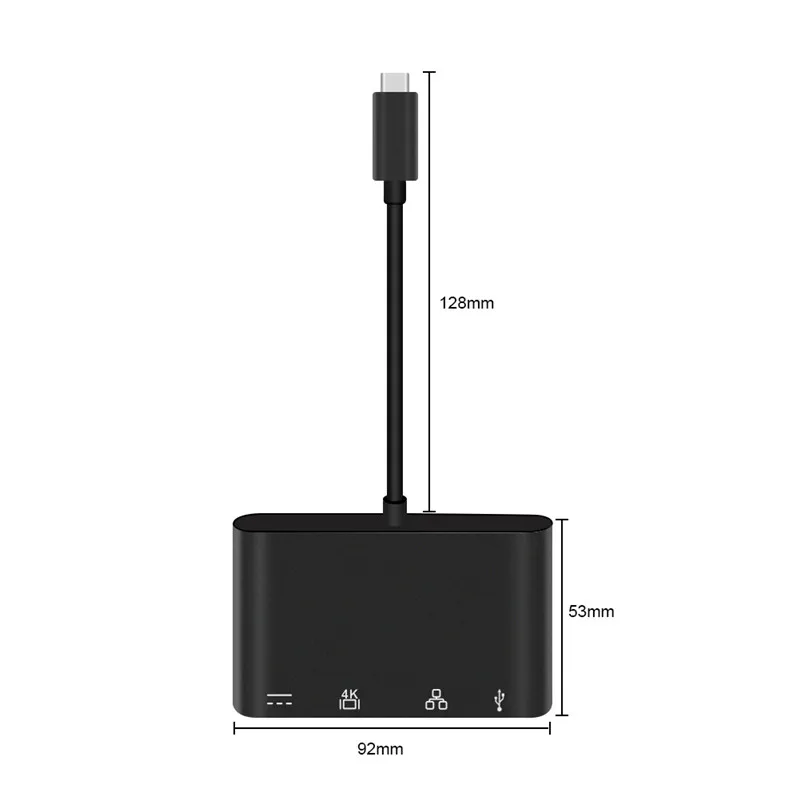 Basix usb 3 1 type c концентратор hdmi ethernet RJ45 + USB3.0 pd зарядка Gigabit Ethnernet к многопортовый