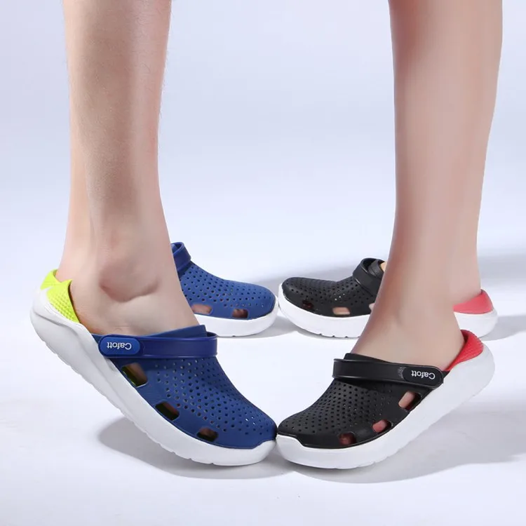 Женские мюли и сабо летние сандалии из пвх на плоской подошве для девушек пляжные